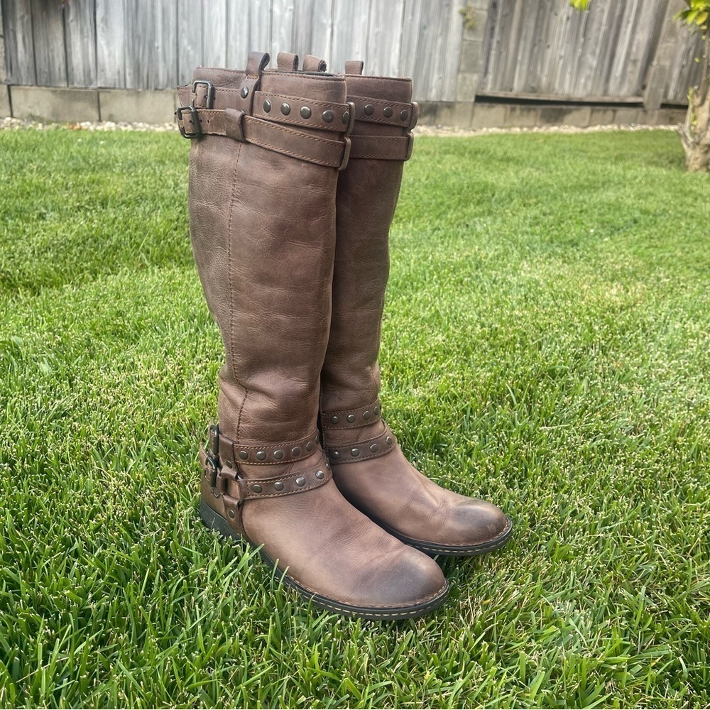 Born Brown Over-the-Knee Leather Boots - Picture 3 of 14